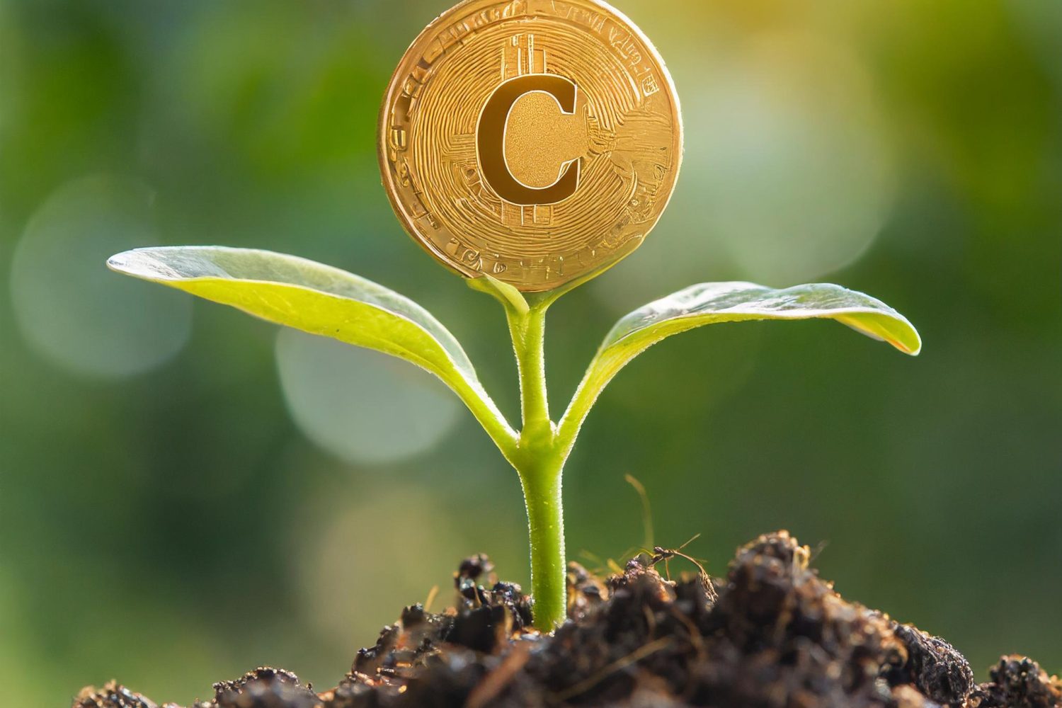 Firefly Planta nascendo. Uma moeda escrito CC brotando da planta. 63398